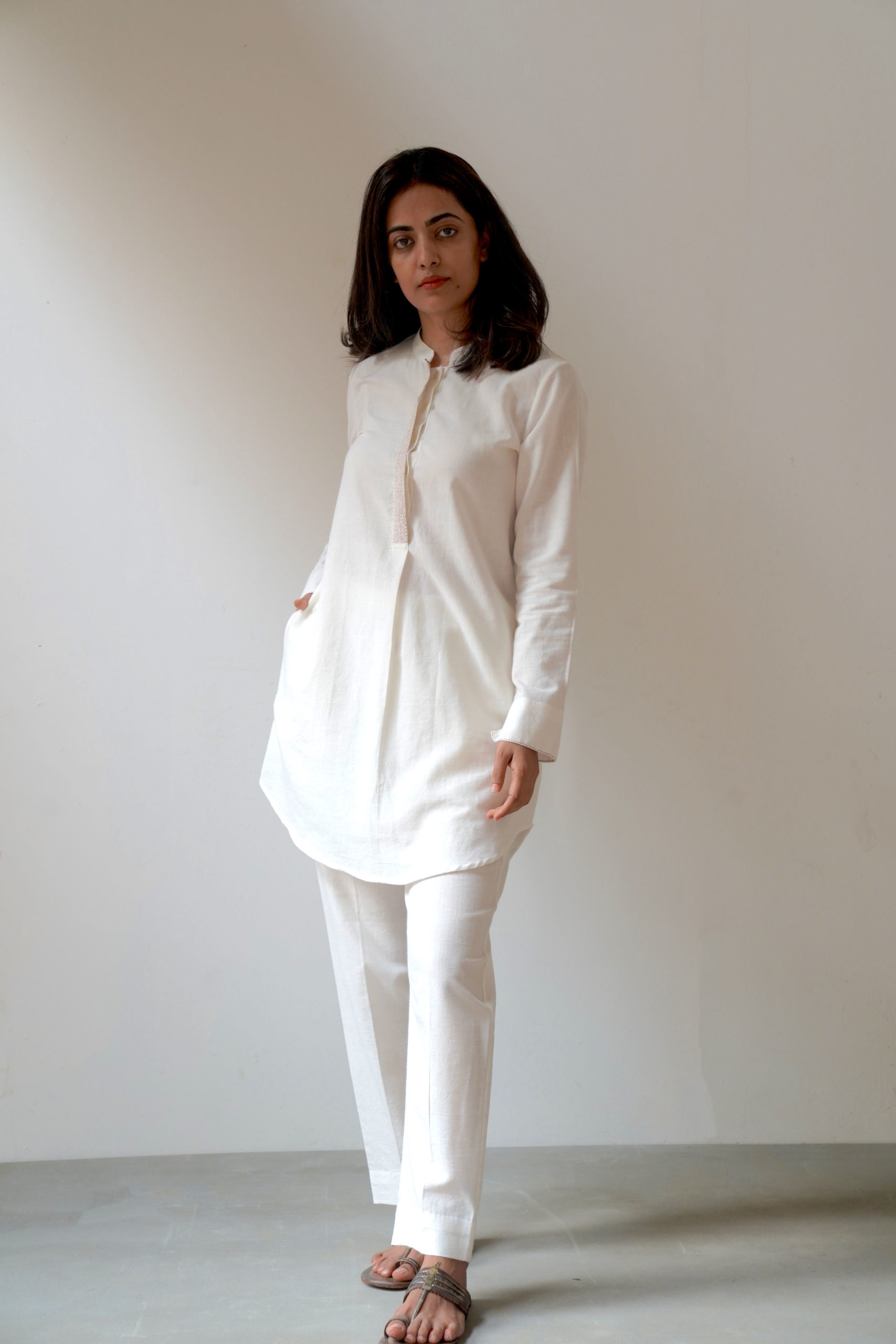 Cotton khadi slub ankle length ladies designer pent trousers | Udaan - B2B  Buying for Retailers